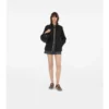 Kort parka i nylon med rutmönster Kort parka i nylon med rutmönster