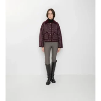 Kort quiltad Floriston-jacka i nylon