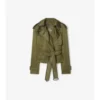 Kort Trench Coat i nylonblandning Kort Trench Coat i nylonblandning