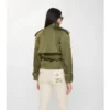 Kort Trench Coat i nylonblandning Kort Trench Coat i nylonblandning