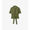 Kort trenchcoat i bomullspoplin Kort trenchcoat i bomullspoplin