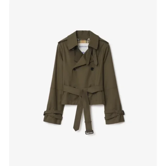 Kort trenchcoat i Tropical Gabardine Kort trenchcoat i Tropical Gabardine