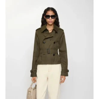 Kort trenchcoat i Tropical Gabardine Kort trenchcoat i Tropical Gabardine