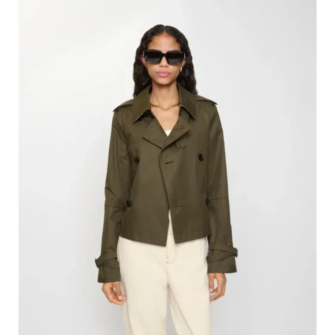 Kort trenchcoat i Tropical Gabardine Kort trenchcoat i Tropical Gabardine