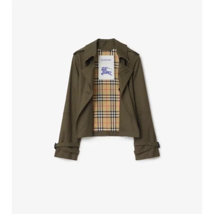 Kort trenchcoat i Tropical Gabardine Kort trenchcoat i Tropical Gabardine