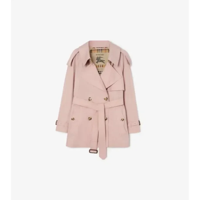 Kort Tropical Gabardine Trench Coat i Fitzrovia-modell Kort Tropical Gabardine Trench Coat i Fitzrovia-modell