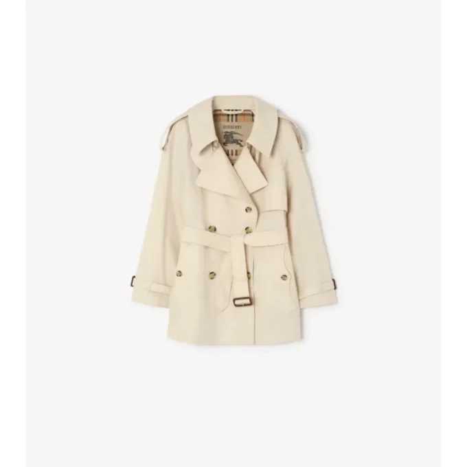 Kort Tropical Gabardine Trench Coat i Fitzrovia-modell Kort Tropical Gabardine Trench Coat i Fitzrovia-modell