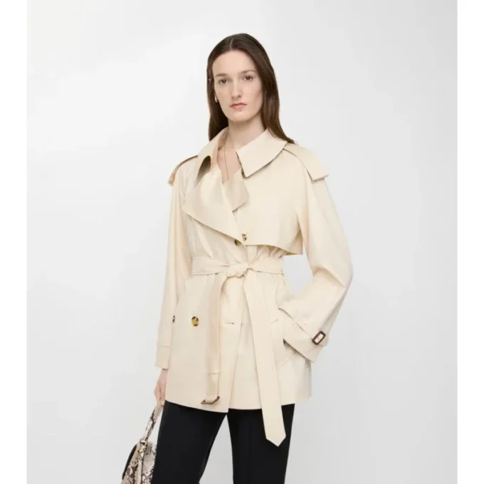 Kort Tropical Gabardine Trench Coat i Fitzrovia-modell Kort Tropical Gabardine Trench Coat i Fitzrovia-modell
