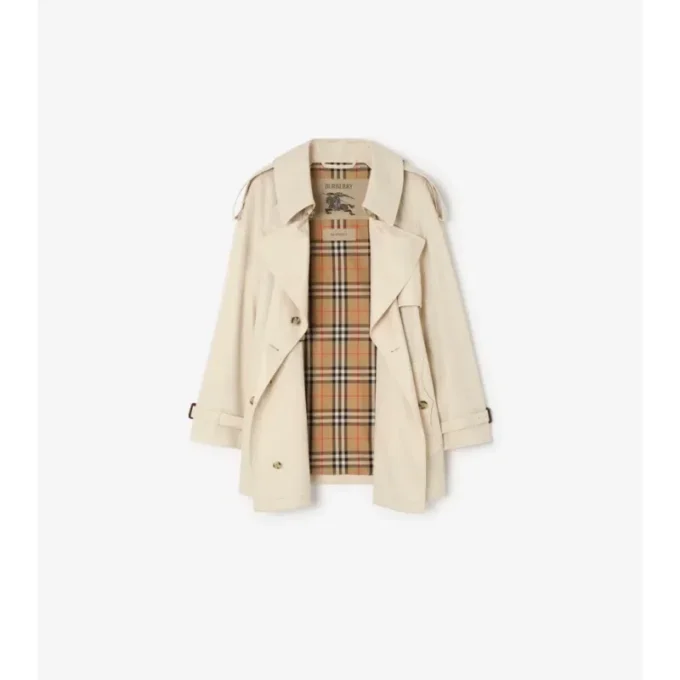 Kort Tropical Gabardine Trench Coat i Fitzrovia-modell Kort Tropical Gabardine Trench Coat i Fitzrovia-modell