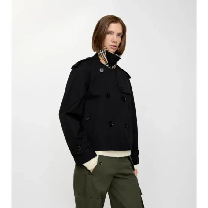 Kortare Mayfair-trenchcoat i Gabardine Kortare Mayfair-trenchcoat i Gabardine