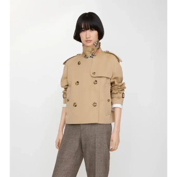 Kortare Mayfair-trenchcoat i Gabardine Kortare Mayfair-trenchcoat i Gabardine