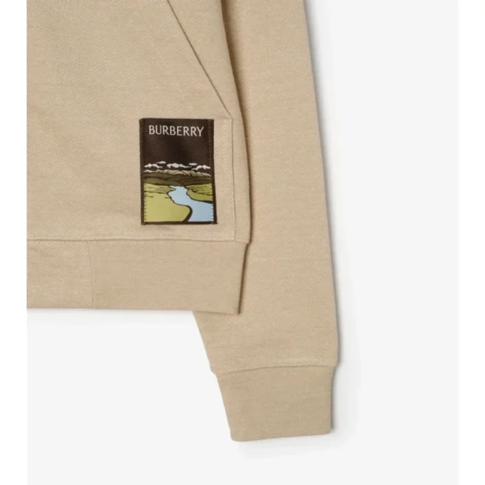 Landscape Label bomullströja med dragkedja Landscape Label bomullströja med dragkedja