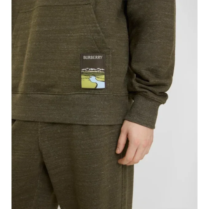Landscape Label bomullströja med huva Landscape Label bomullströja med huva