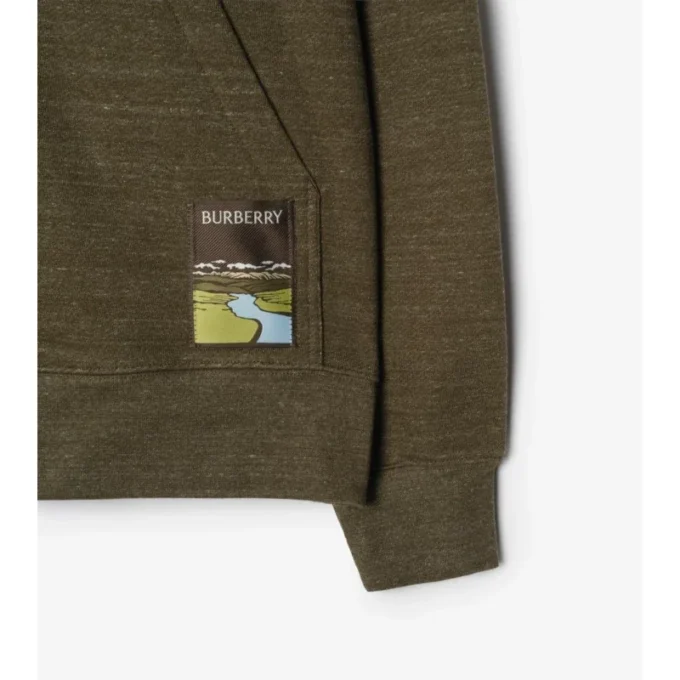 Landscape Label bomullströja med huva Landscape Label bomullströja med huva