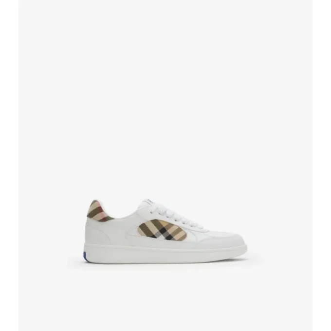 Läder- och rutiga Terrace-Sneakers Läder- och rutiga Terrace-Sneakers