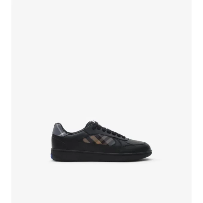 Läder- och rutiga Terrace-Sneakers Läder- och rutiga Terrace-Sneakers