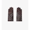 Läderhandskar med intarsia-rutmönster Läderhandskar med intarsia-rutmönster