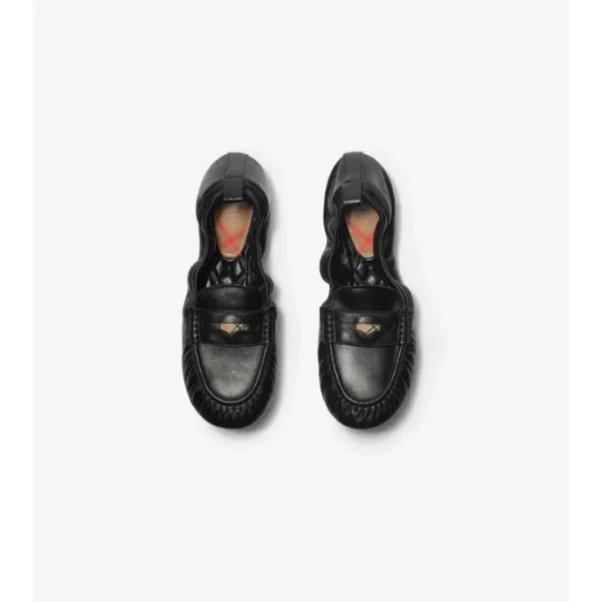 Läderloafers i fawn Läderloafers i fawn