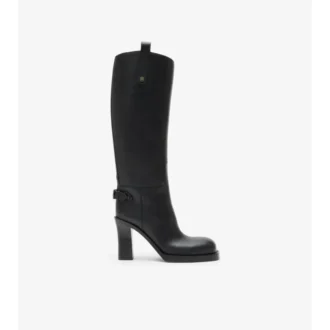 Läderstövlar med Cavalier-klack Läderstövlar med Cavalier-klack