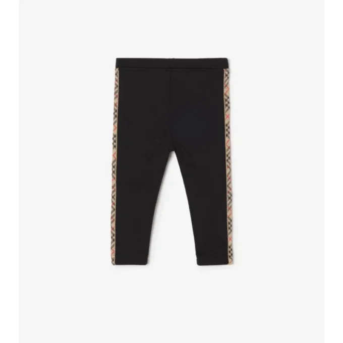 Leggings i nylon med rutmönstrad kant Leggings i nylon med rutmönstrad kant