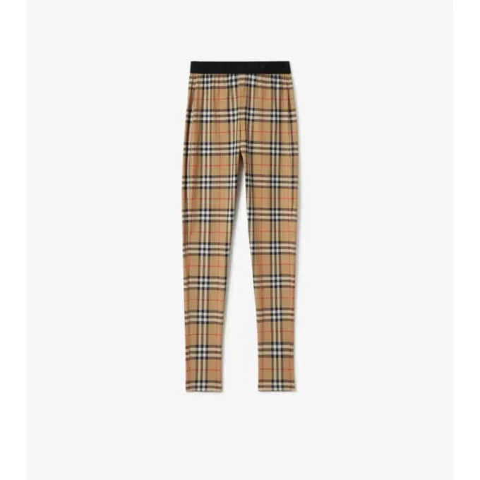 Leggings i stretchjersey med rutmönster Leggings i stretchjersey med rutmönster