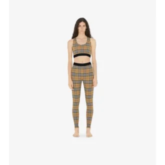 Leggings i stretchjersey med rutmönster Leggings i stretchjersey med rutmönster