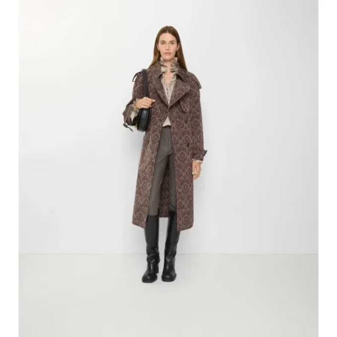 Lång barock Trench Coat i viskosblandning, Fitzrovia Lång barock Trench Coat i viskosblandning, Fitzrovia
