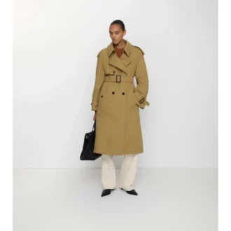 Lång canvas-Trench Coat i Fitzrovia-modell med värmefoder