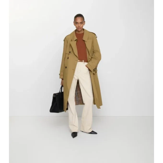 Lång canvas-Trench Coat i Fitzrovia-modell med värmefoder Lång canvas-Trench Coat i Fitzrovia-modell med värmefoder