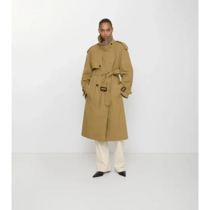 Lång canvas-Trench Coat i Fitzrovia-modell med värmefoder Lång canvas-Trench Coat i Fitzrovia-modell med värmefoder