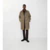 Lång Car Coat i fiskbensmönstrad ull från Dual Burberry Lång Car Coat i fiskbensmönstrad ull från Dual Burberry