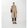 Lång Foxfield-trenchcoat i silke och bomull Lång Foxfield-trenchcoat i silke och bomull