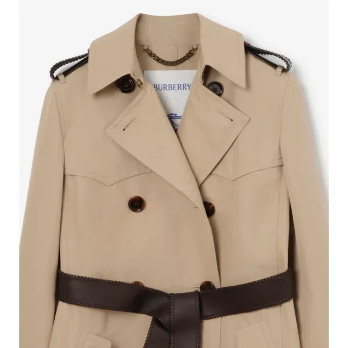 Lång Foxfield-trenchcoat i silke och bomull Lång Foxfield-trenchcoat i silke och bomull