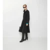 Lång gabardine-Car Coat i Ellingham-modell med utsvängd kjol Lång gabardine-Car Coat i Ellingham-modell med utsvängd kjol
