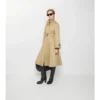 Lång gabardine-Car Coat i Ellingham-modell med utsvängd kjol Lång gabardine-Car Coat i Ellingham-modell med utsvängd kjol