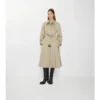 Lång gabardine-Car Coat i Ellingham-modell med utsvängd kjol Lång gabardine-Car Coat i Ellingham-modell med utsvängd kjol