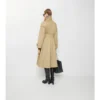 Lång gabardine-Car Coat i Ellingham-modell med utsvängd kjol Lång gabardine-Car Coat i Ellingham-modell med utsvängd kjol