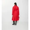 Lång gabardine-Car Coat i Ellingham-modell med utsvängd kjol Lång gabardine-Car Coat i Ellingham-modell med utsvängd kjol
