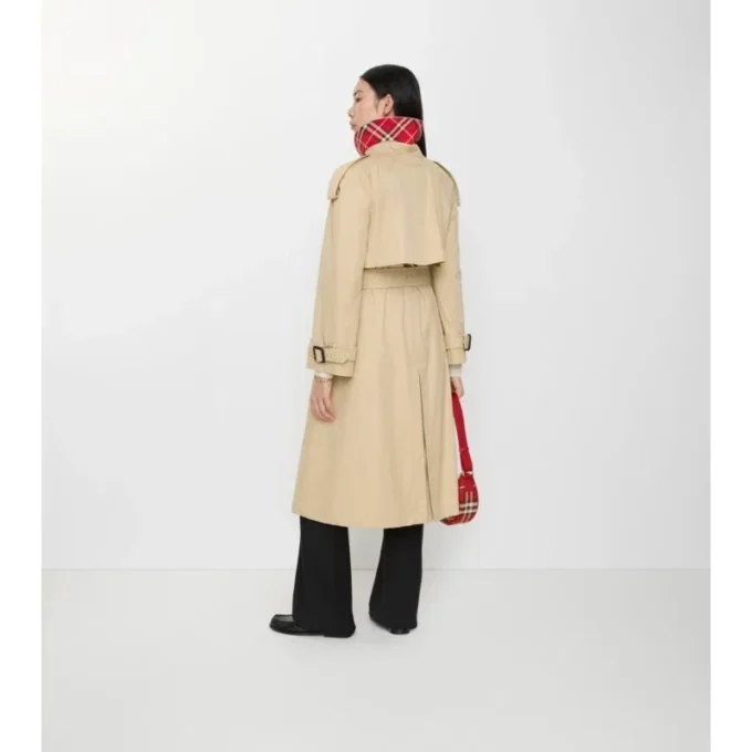 Lång gabardine-Trench Coat Fitzrovia med värmande foder Lång gabardine-Trench Coat Fitzrovia med värmande foder