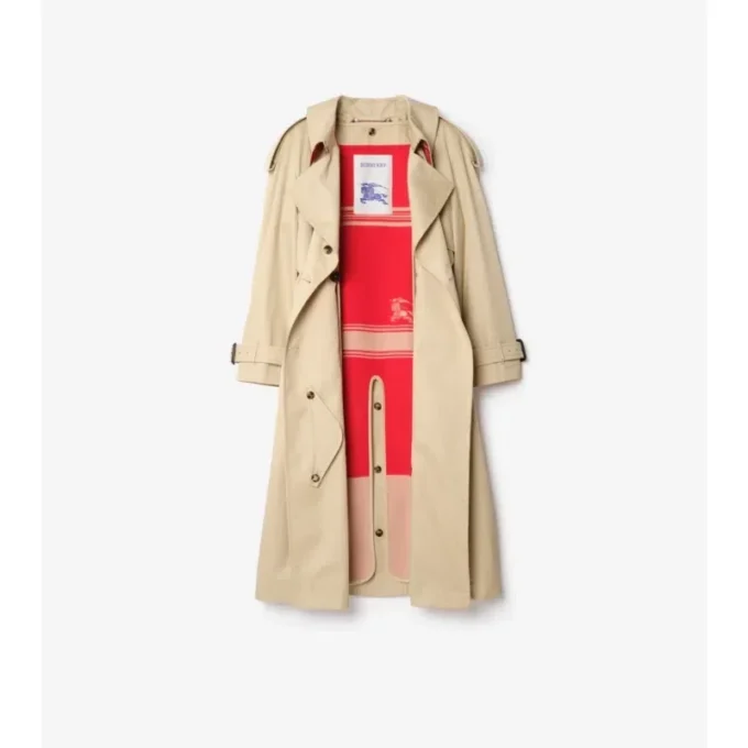 Lång gabardine-Trench Coat Fitzrovia med värmande foder Lång gabardine-Trench Coat Fitzrovia med värmande foder