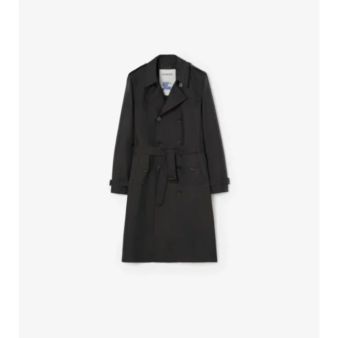 Lång geometrisk nylonblandad Trench Coat från Foxfield Lång geometrisk nylonblandad Trench Coat från Foxfield