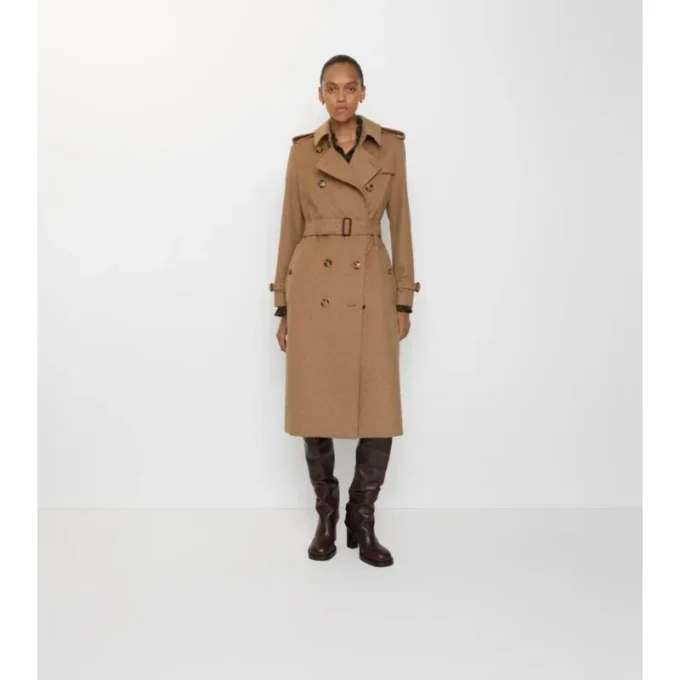 Lång Kensington-trenchcoat i kashmir Lång Kensington-trenchcoat i kashmir
