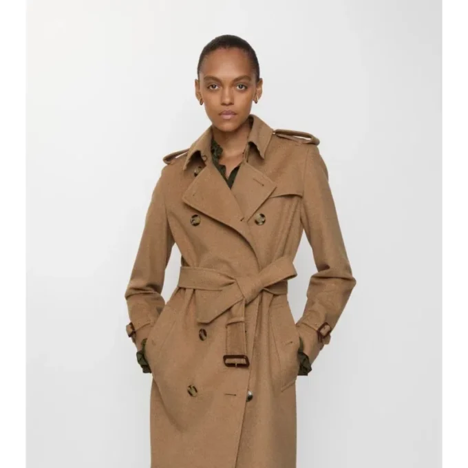 Lång Kensington-trenchcoat i kashmir Lång Kensington-trenchcoat i kashmir