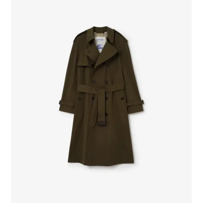 Lång, lätt trenchcoat i bomull Lång, lätt trenchcoat i bomull