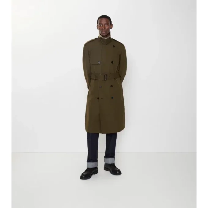 Lång, lätt trenchcoat i bomull Lång, lätt trenchcoat i bomull