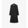 Lång nylon Car Coat med huva Lång nylon Car Coat med huva