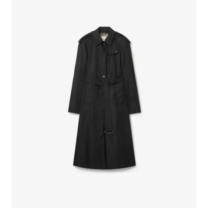 Lång nylon Car Coat med huva Lång nylon Car Coat med huva