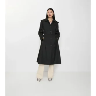 Lång nylon Car Coat med huva