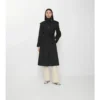 Lång nylon Car Coat med huva Lång nylon Car Coat med huva