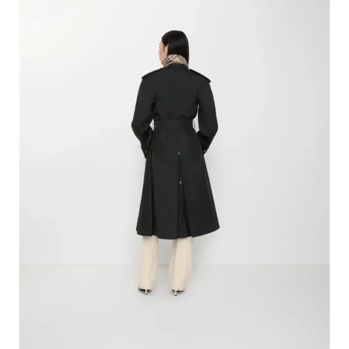 Lång nylon Car Coat med huva Lång nylon Car Coat med huva